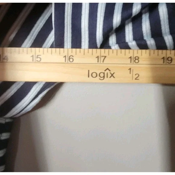 NWT Gianni Bini Maxi Dress 2 Navy White Grey Genevieve Striped Nautical Glam - Picture 9 of 10